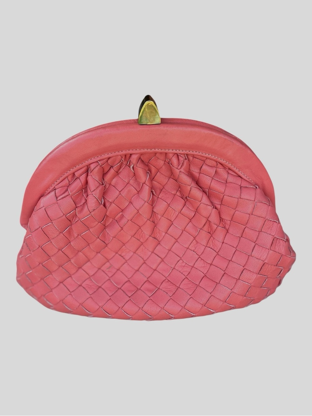 MAYERS vintage woven leather kisslock crossbody/clutch. - Picture 2 of 11